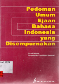 Image of Pedoman umum ejaan bahasa Indonesia yang disempurnakan